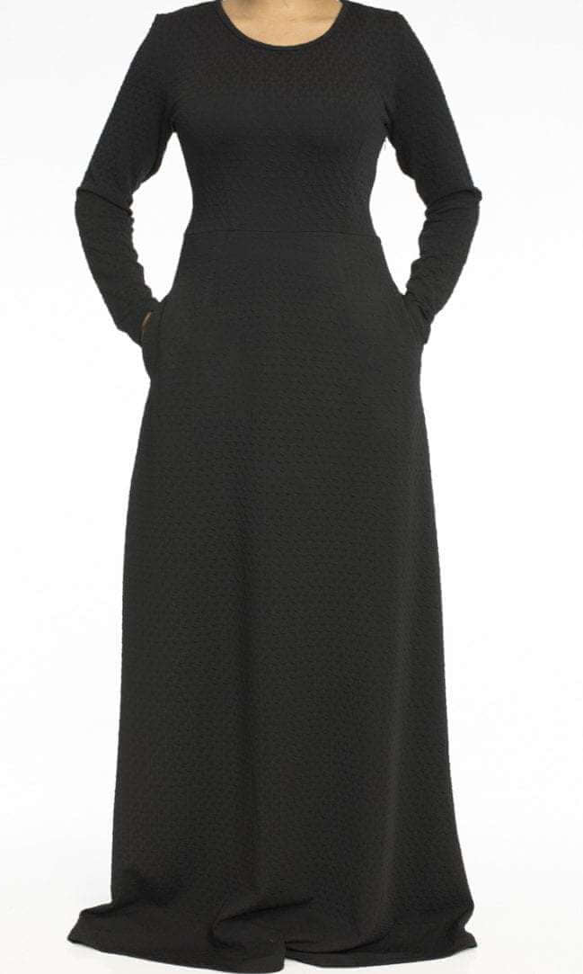 Black textured dress Kabayare