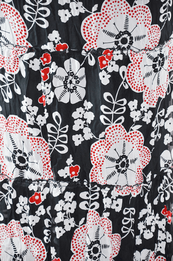 Black Tiered Hippie Skirt Kabayare