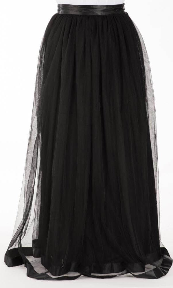 Black Tulle Maxi Skirt Kabayare