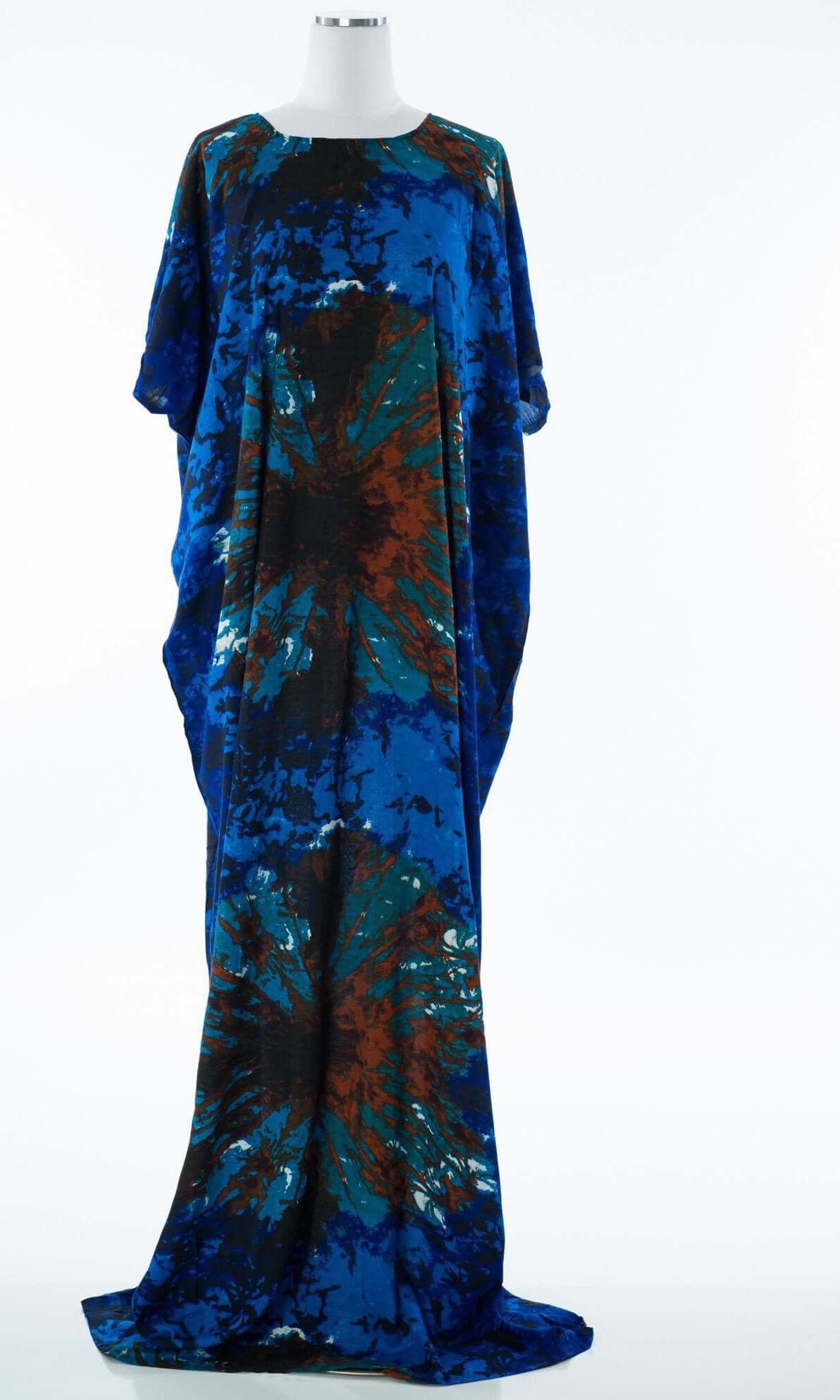 Blue and Teal dye-tie bati dress Kabayare