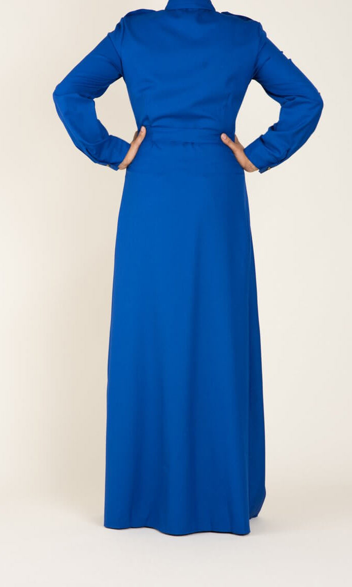 Blue Buttons Shirt-Dress Kabayare