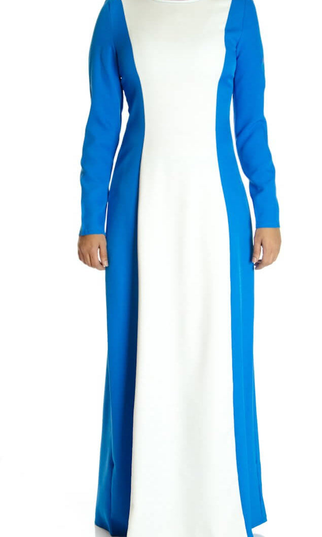 Blue Color-Block Maxi dress Kabayare