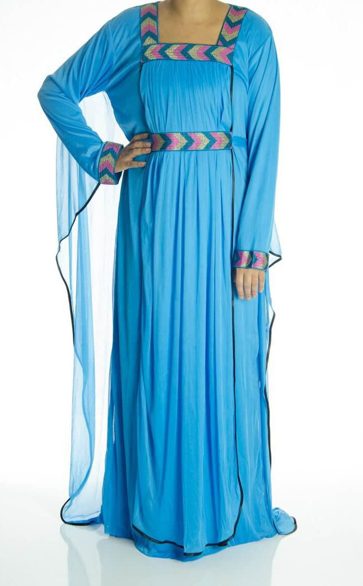 Blue Flash Kaftan Dress Kabayare