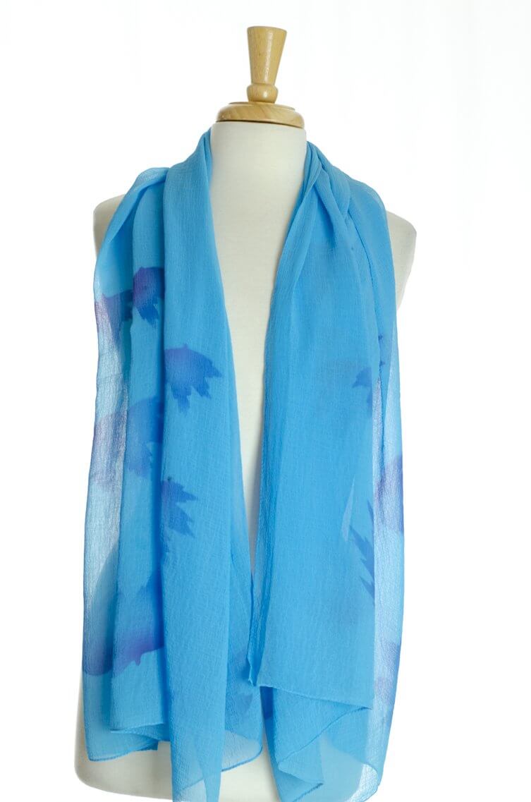 Blue Leaves Hijab Kabayare