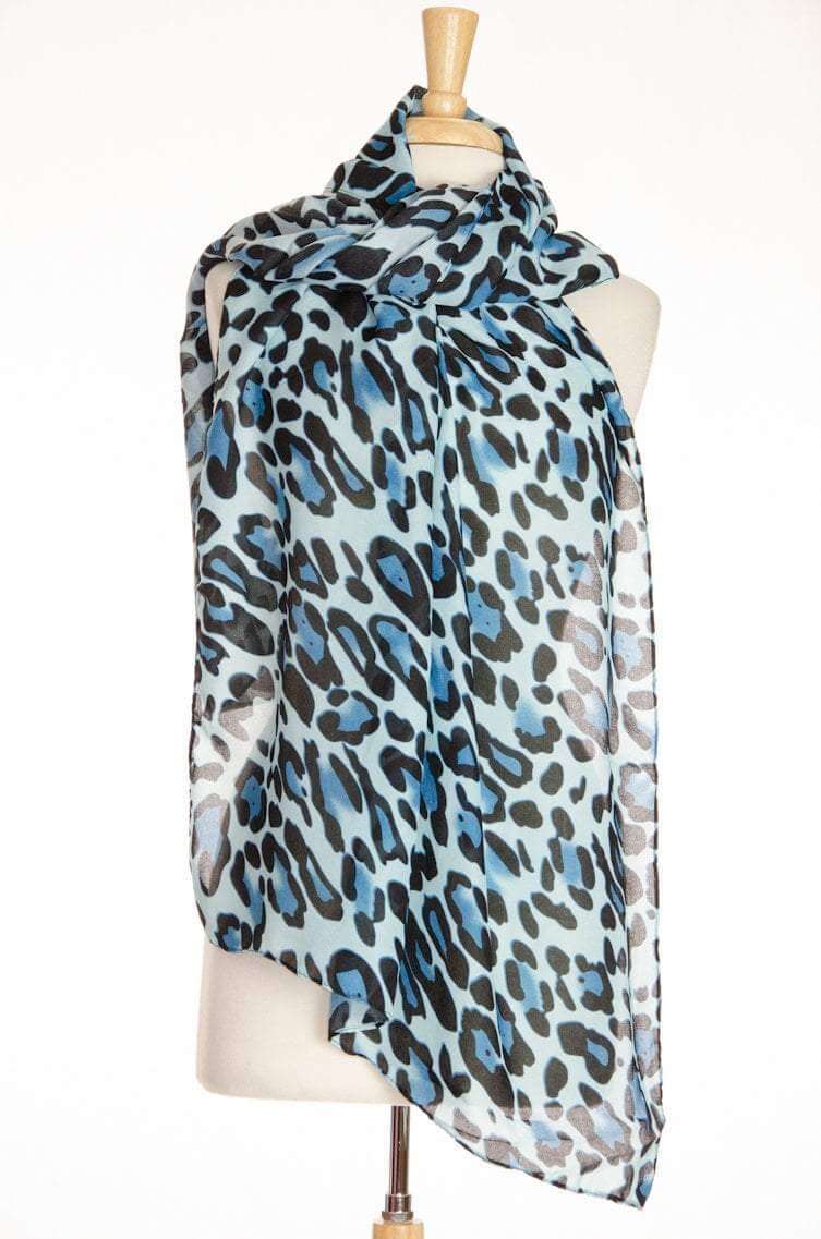 Blue Leopard scarf Kabayare