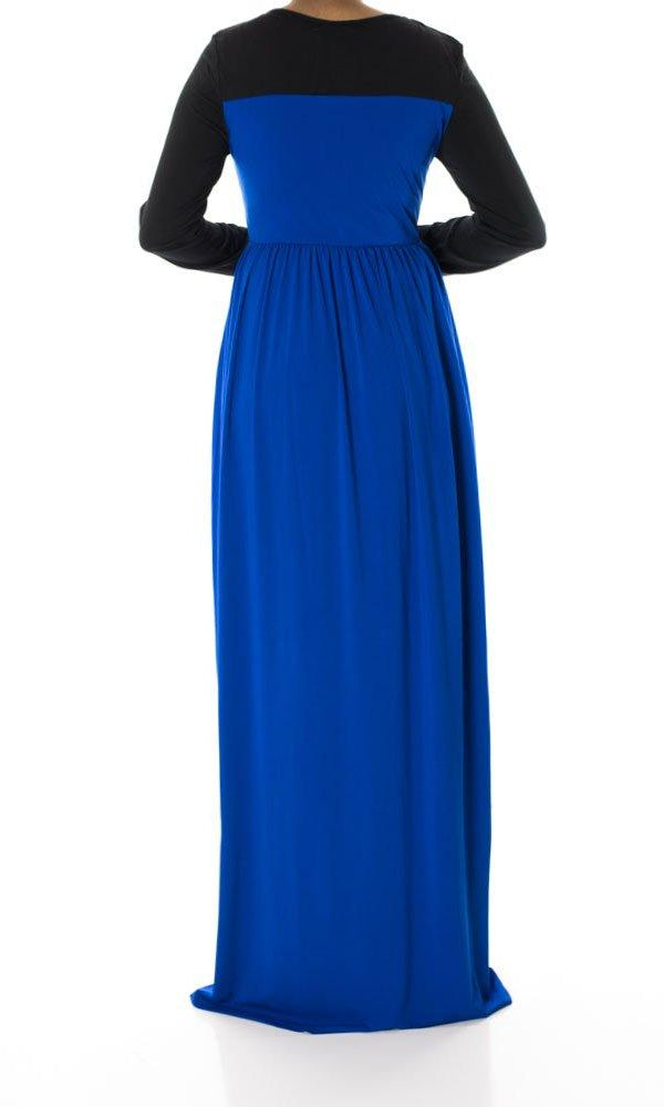 Blue Modern Edge maxi dress Kabayare