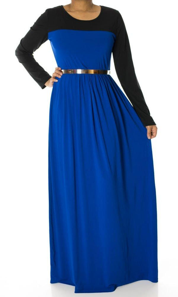 Blue Modern Edge maxi dress Kabayare
