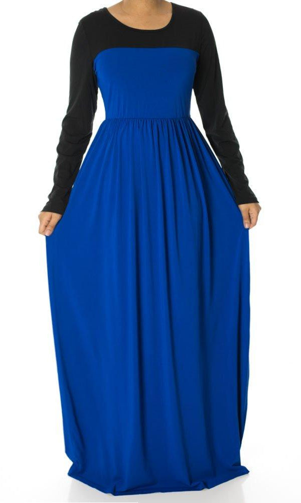 Blue Modern Edge maxi dress Kabayare