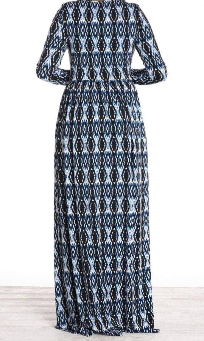 Blue Moonlight shadow maxi dress Kabayare