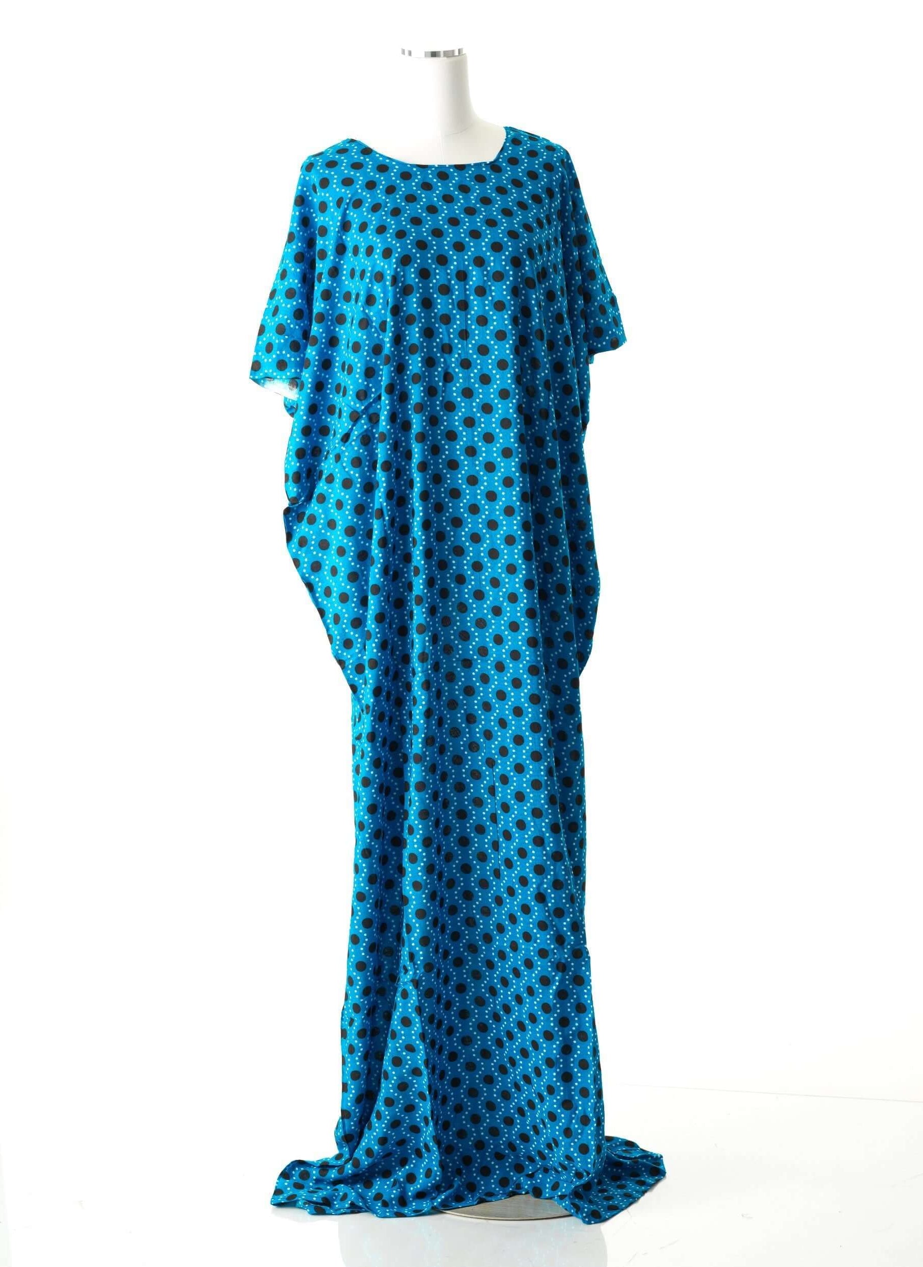 Blue New Polka bati dress Kabayare