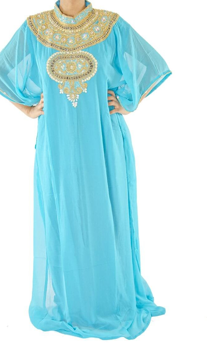 Blue Princess Kaftan Kabayare