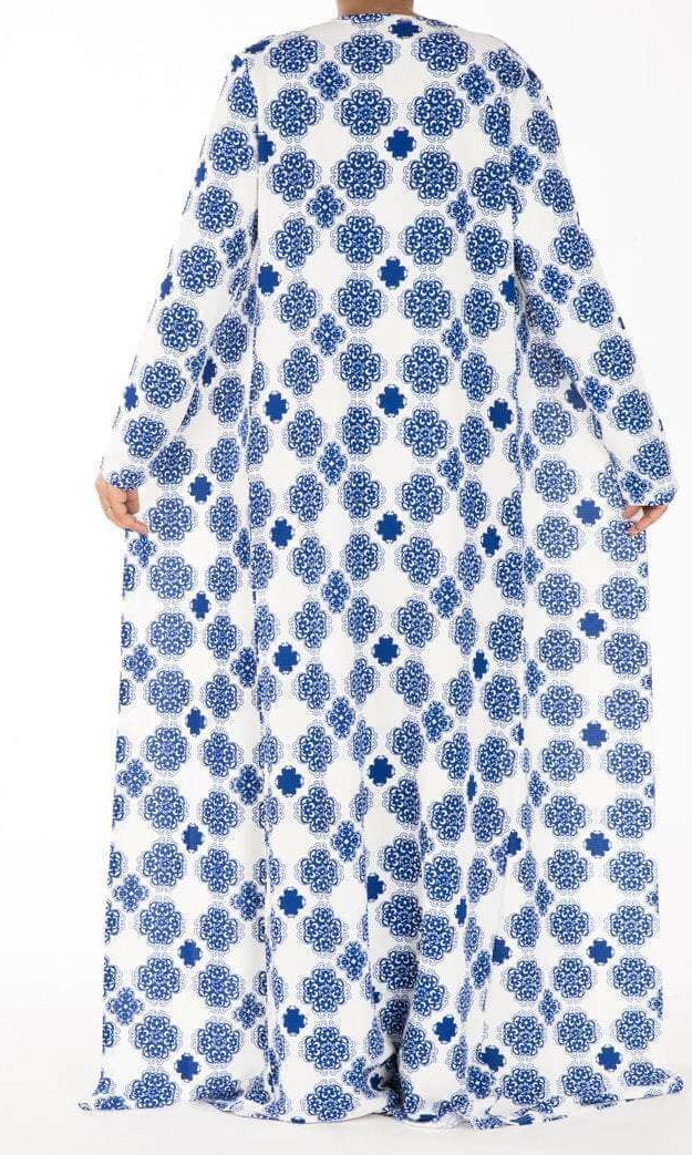Blue PRINT Cardigan Kabayare