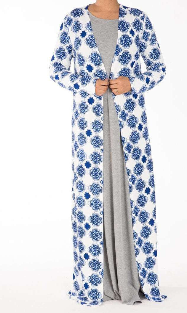 Blue PRINT Cardigan Kabayare