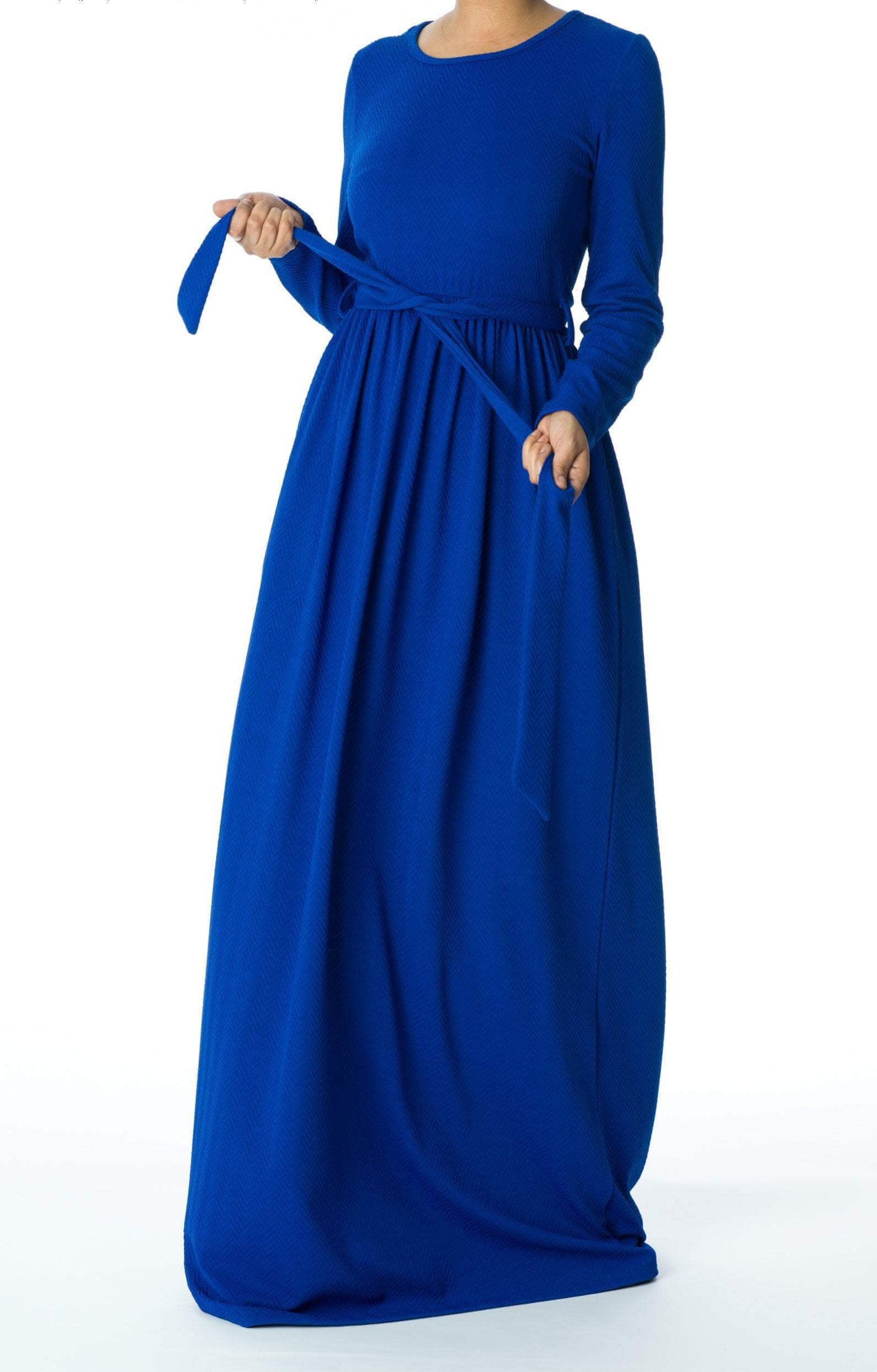 Blue TEXTURED PONTI-DI-ROMA DRESS Kabayare