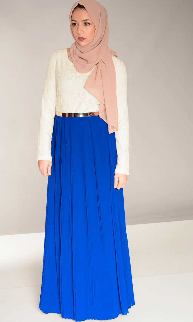 Blue Vintage pleated dress Kabayare