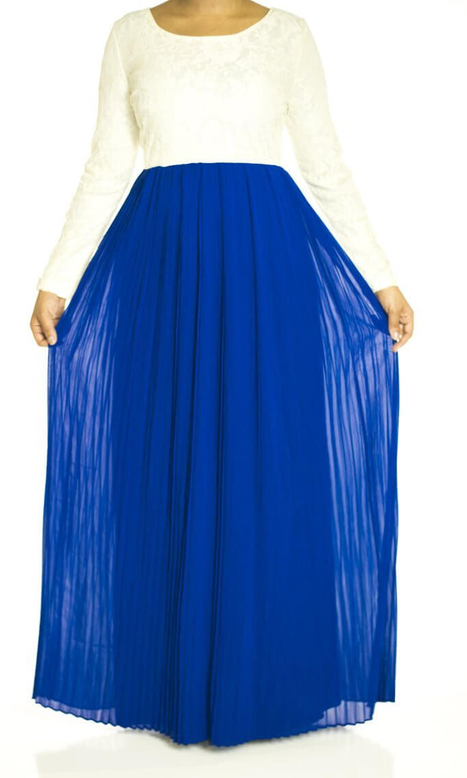 Blue Vintage pleated dress Kabayare