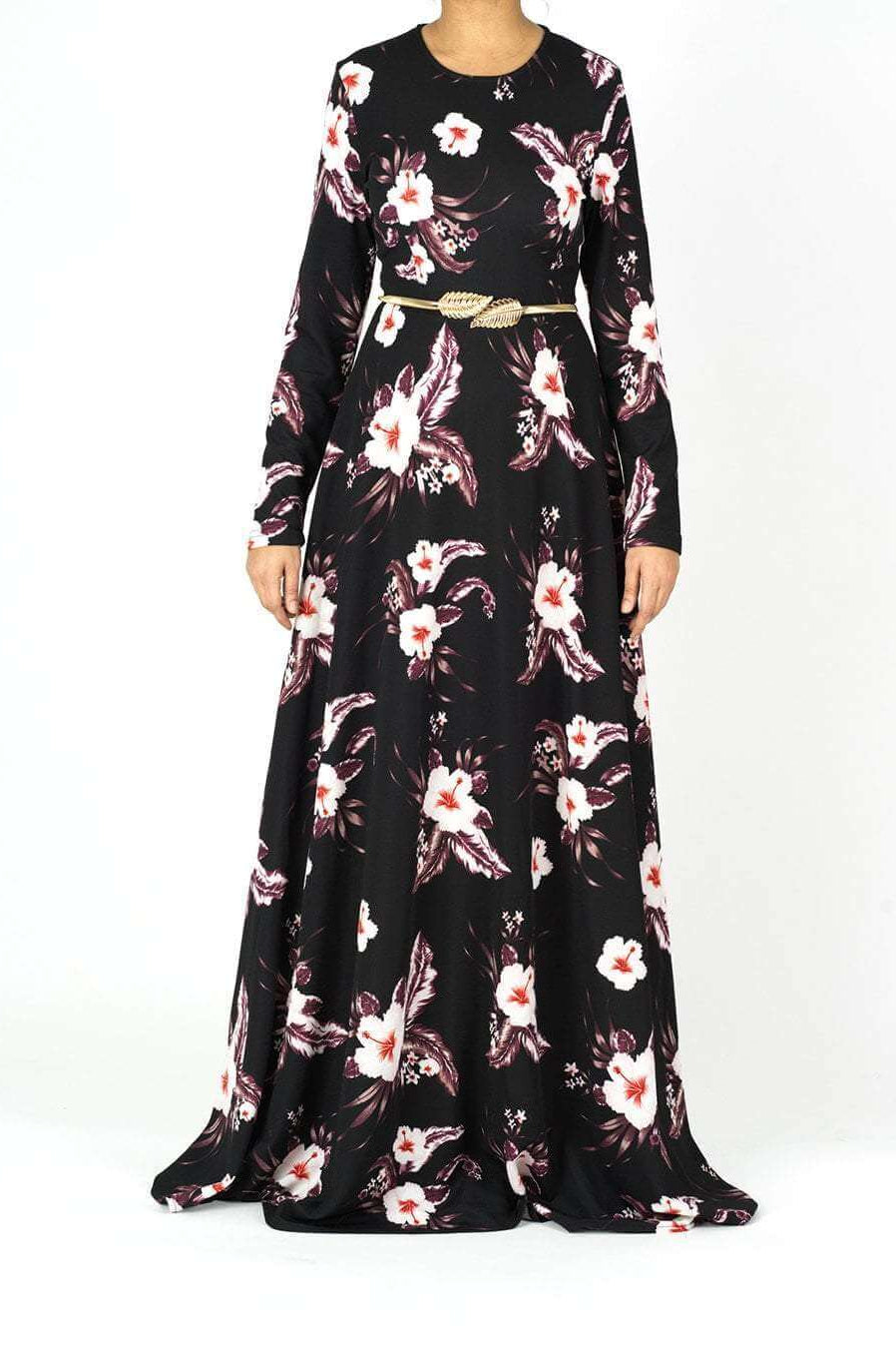 Blush feather Print maxi dress Kabayare