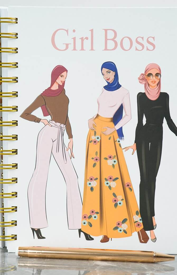 Blush Girl Boss notebook Kabayare