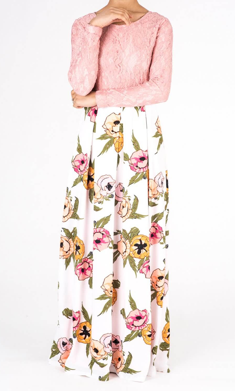 Blush Mixed love Maxi Dress Kabayare