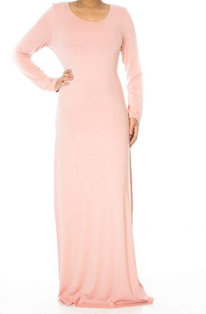 Blush Rayon Maxi dress Kabayare