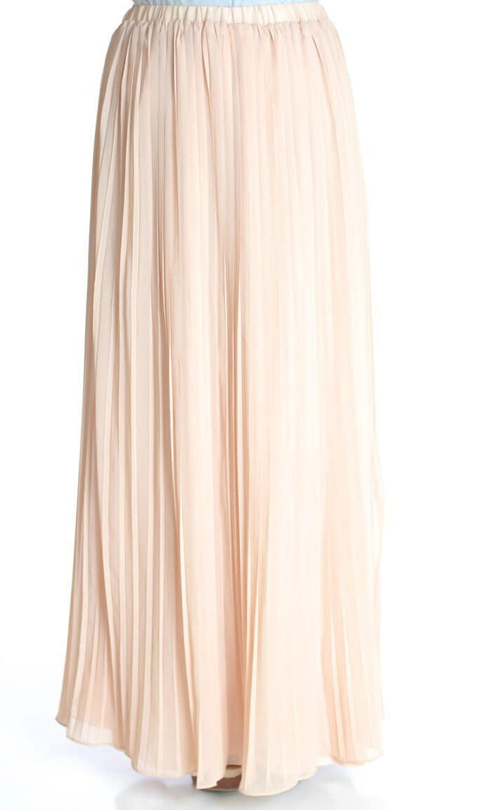 Blush Skinny Pleats Maxi Skirt Kabayare