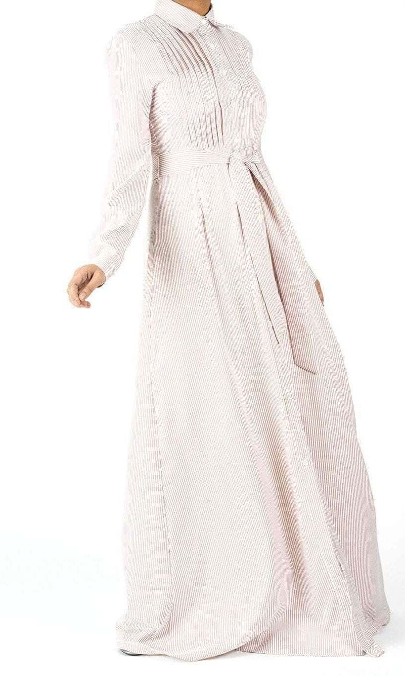Blush striped button maxi dress Kabayare