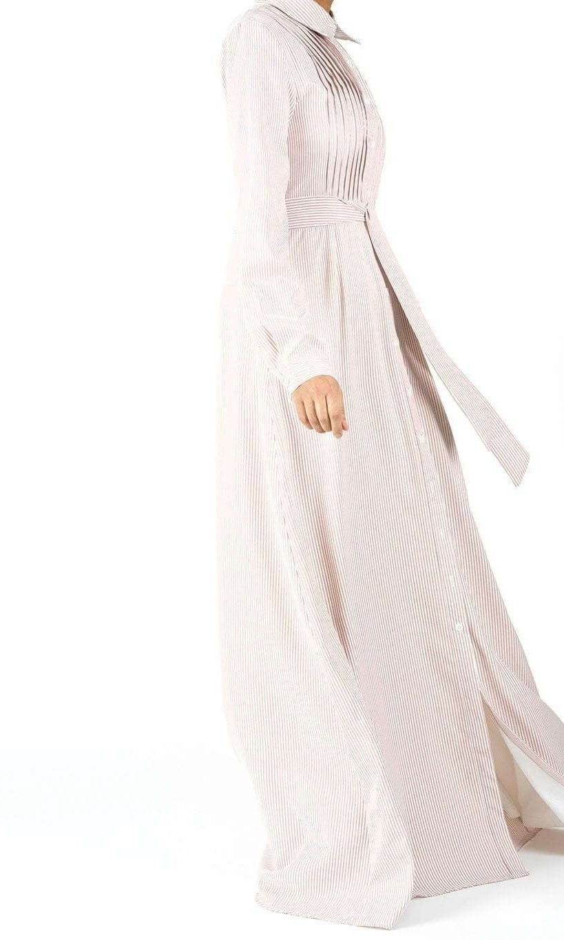 Blush striped button maxi dress Kabayare