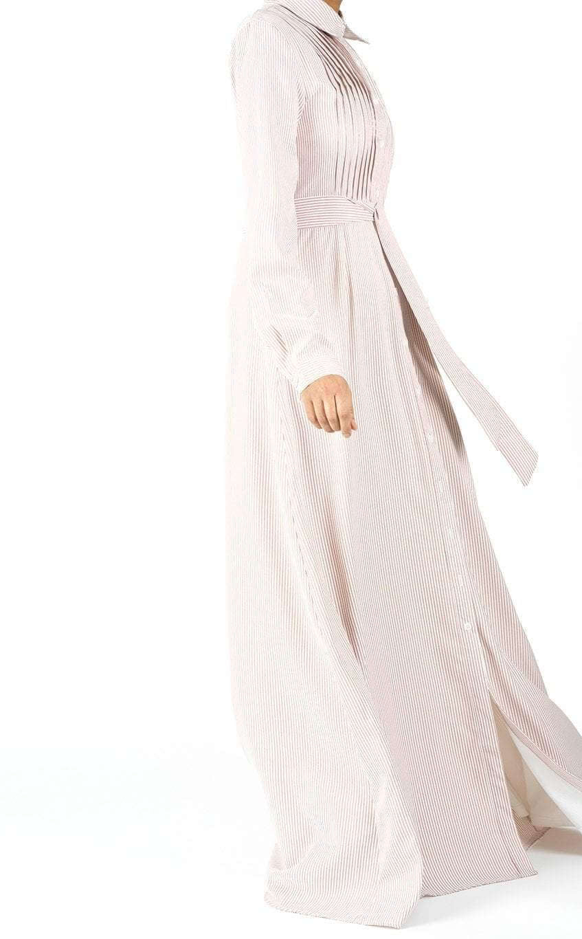 Blush striped button maxi dress Kabayare