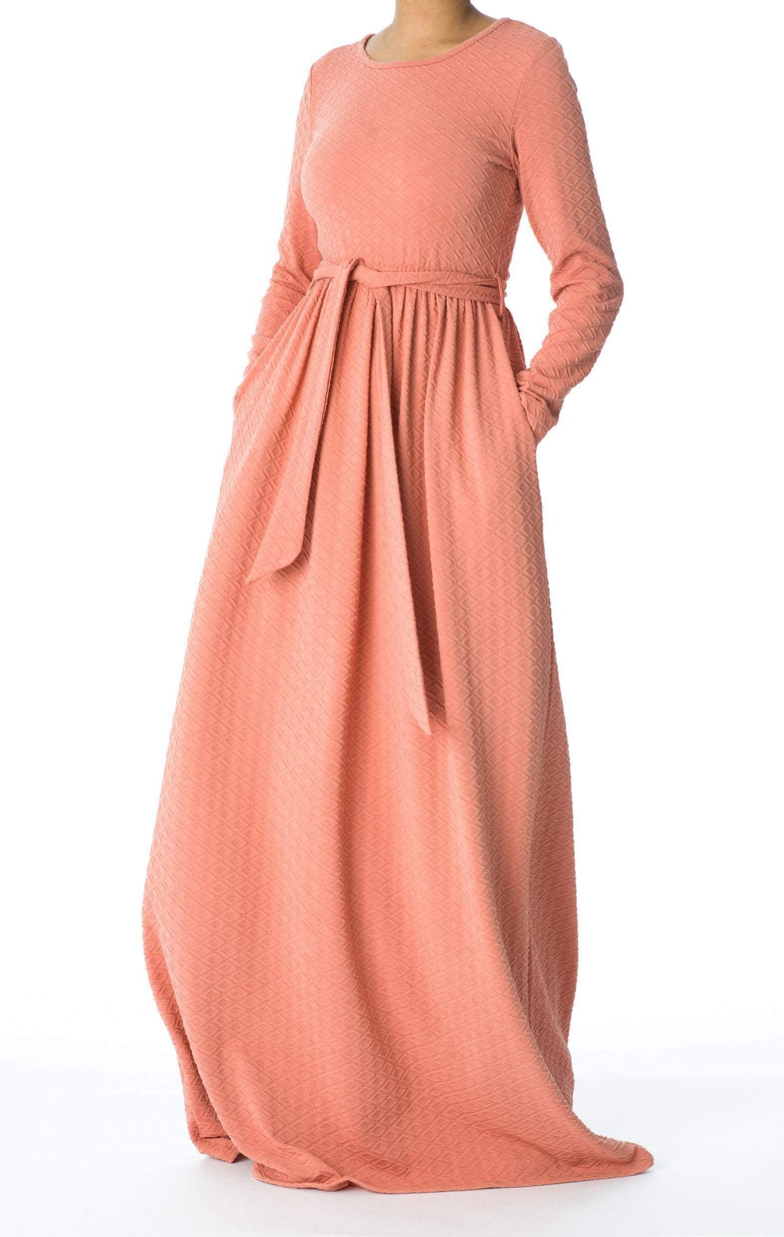Blush TEXTURED PONTI-DI-ROMA DRESS Kabayare