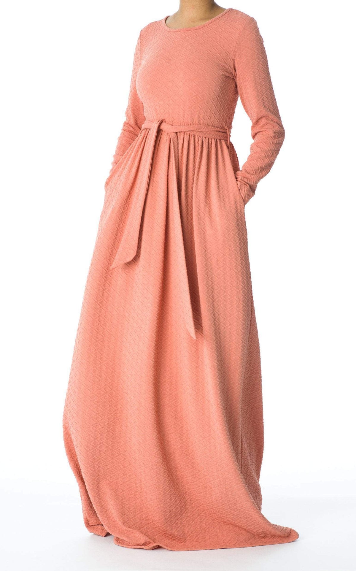 Blush TEXTURED PONTI-DI-ROMA DRESS Kabayare