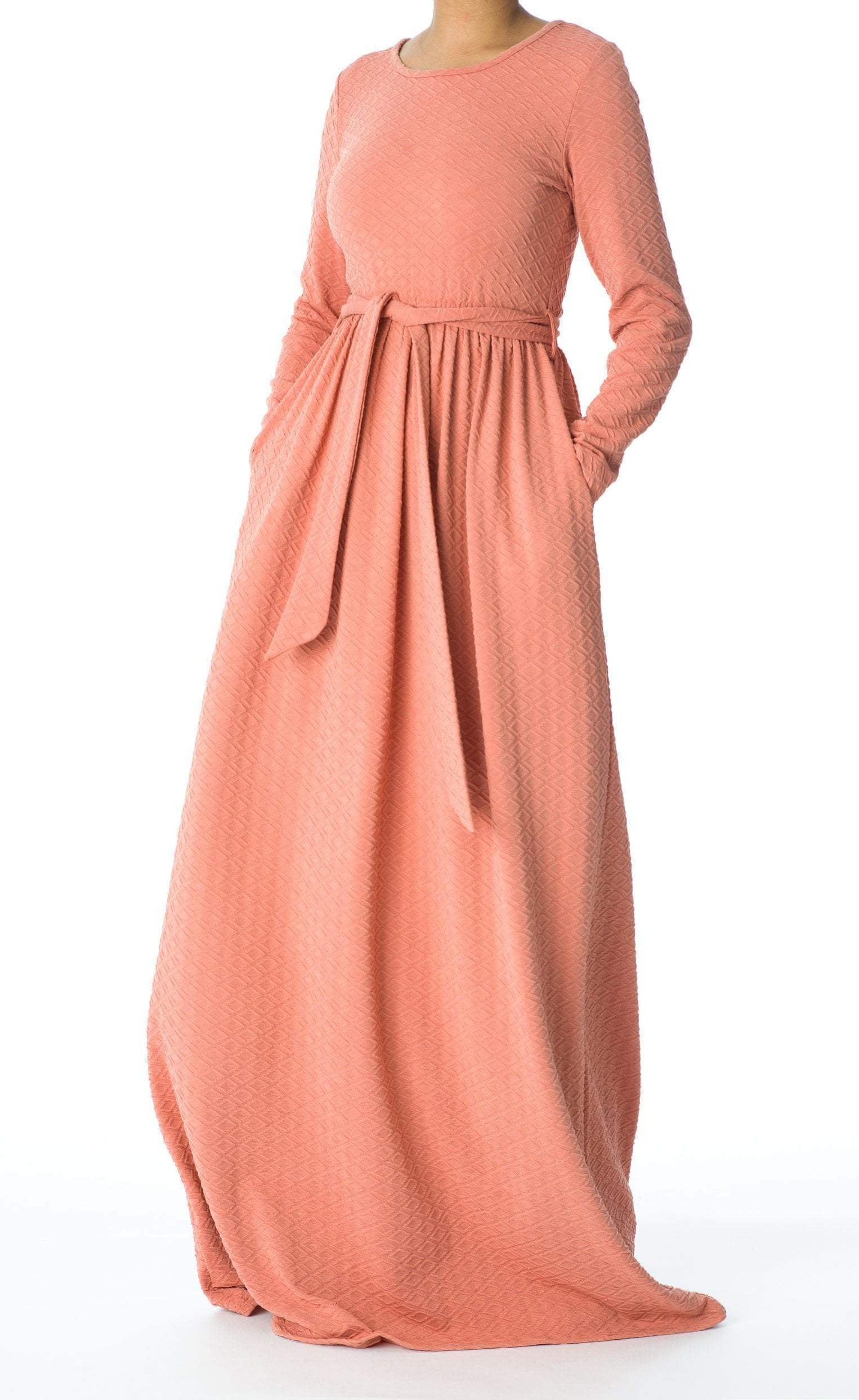 Blush TEXTURED PONTI-DI-ROMA DRESS Kabayare