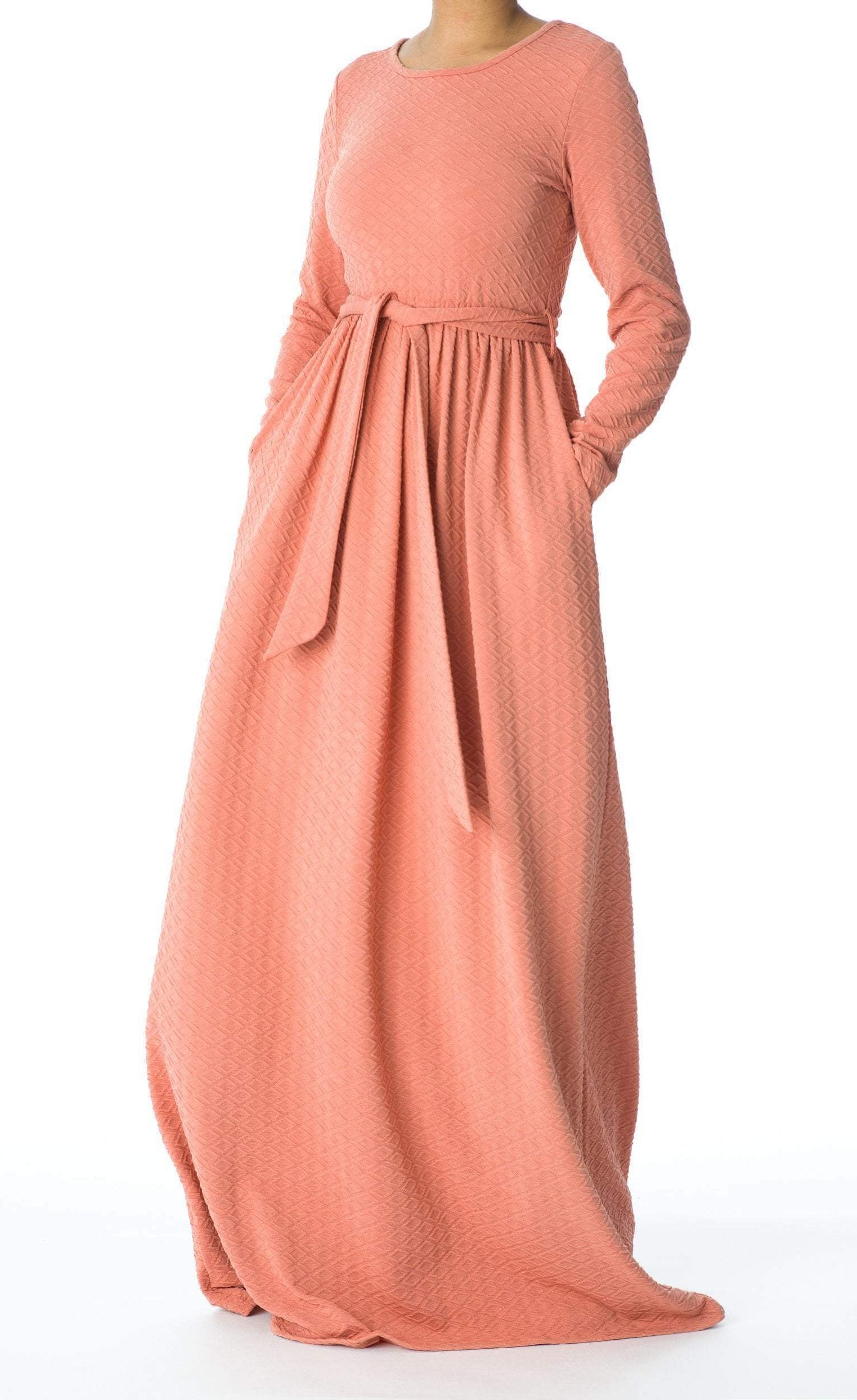 Blush TEXTURED PONTI-DI-ROMA DRESS Kabayare