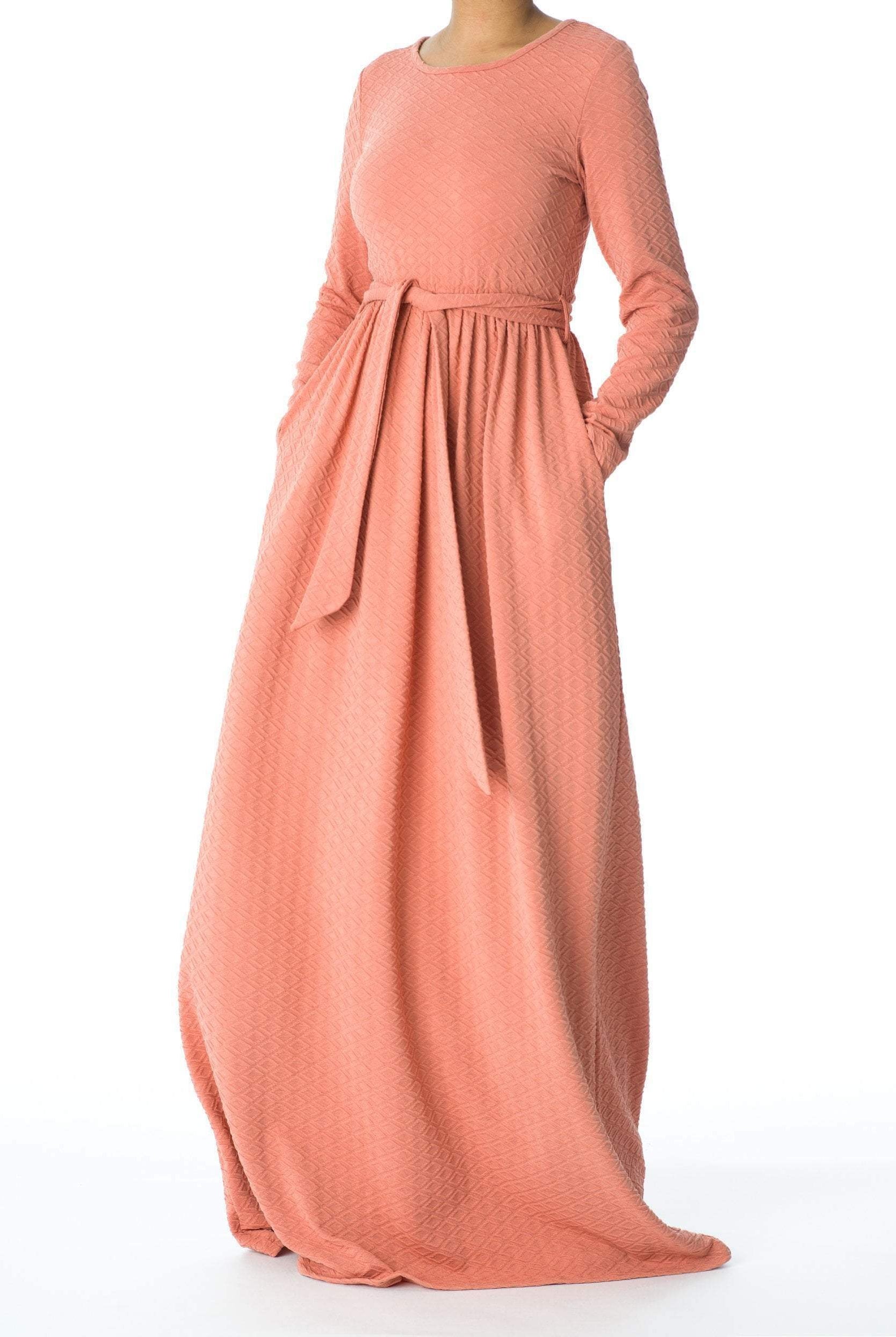 Blush TEXTURED PONTI-DI-ROMA DRESS Kabayare