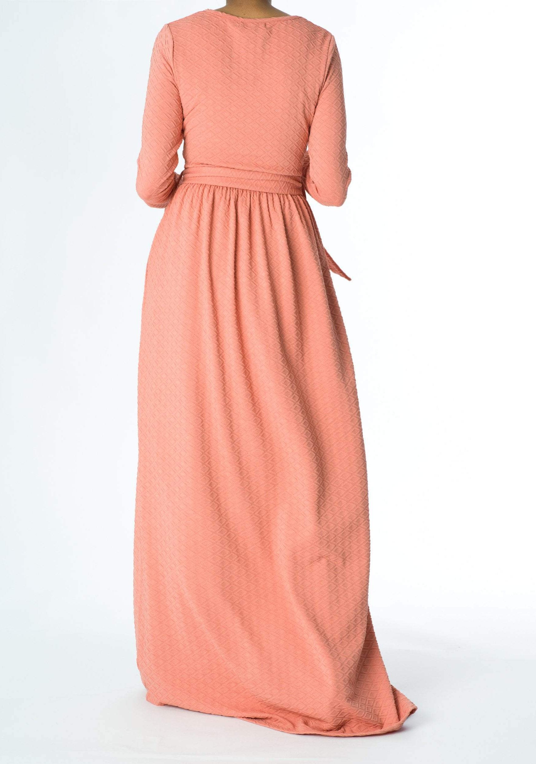 Blush TEXTURED PONTI-DI-ROMA DRESS Kabayare