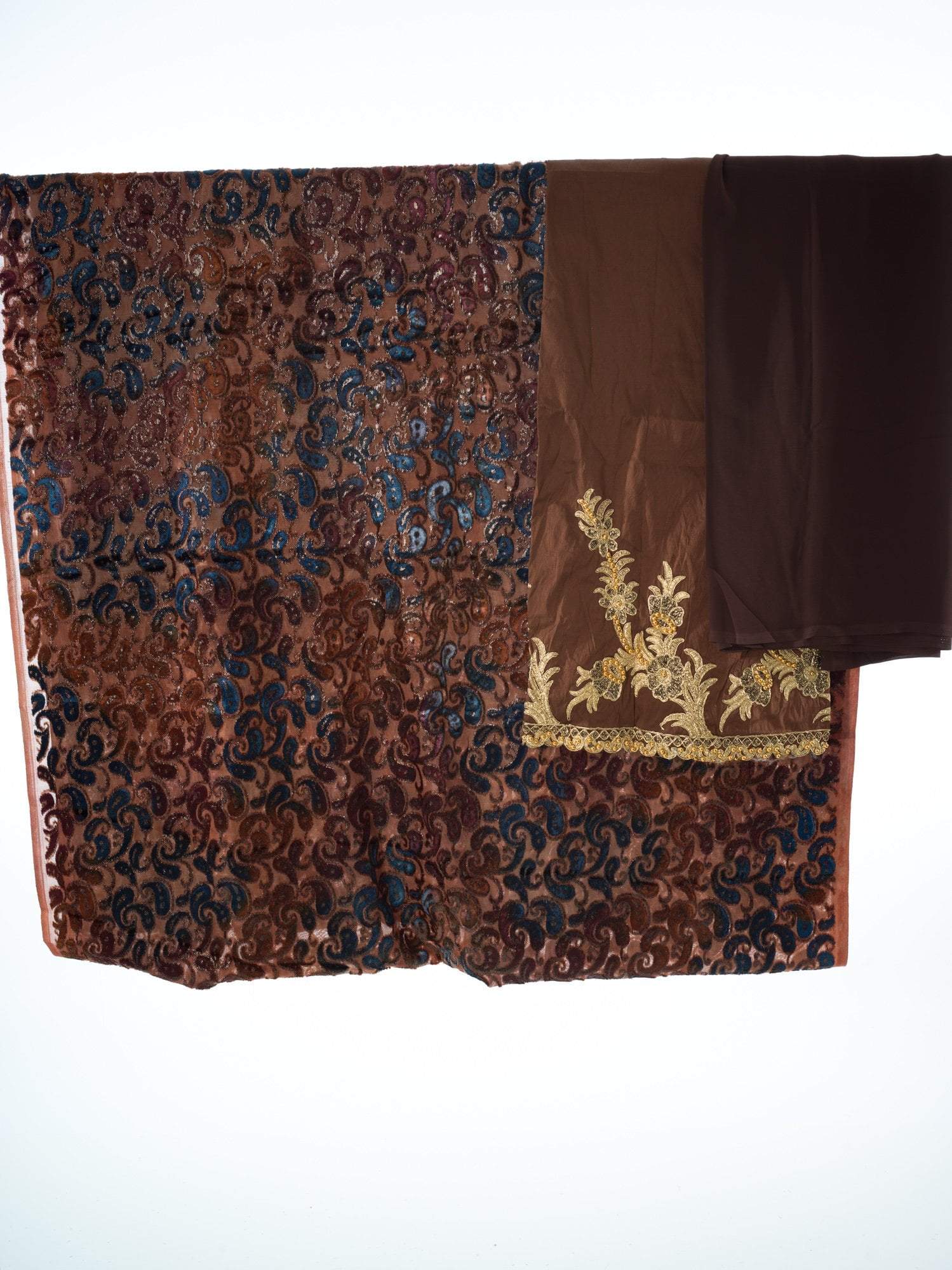 Brown and Teal paisley Maqbal Dirac Kabayare