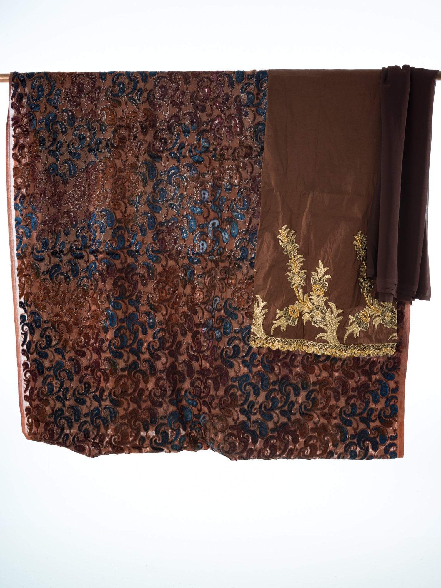 Brown and Teal paisley Maqbal Dirac Kabayare