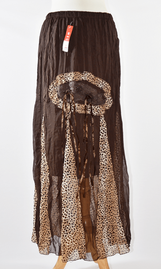Brown bouquets leopard prints skirts Kabayare