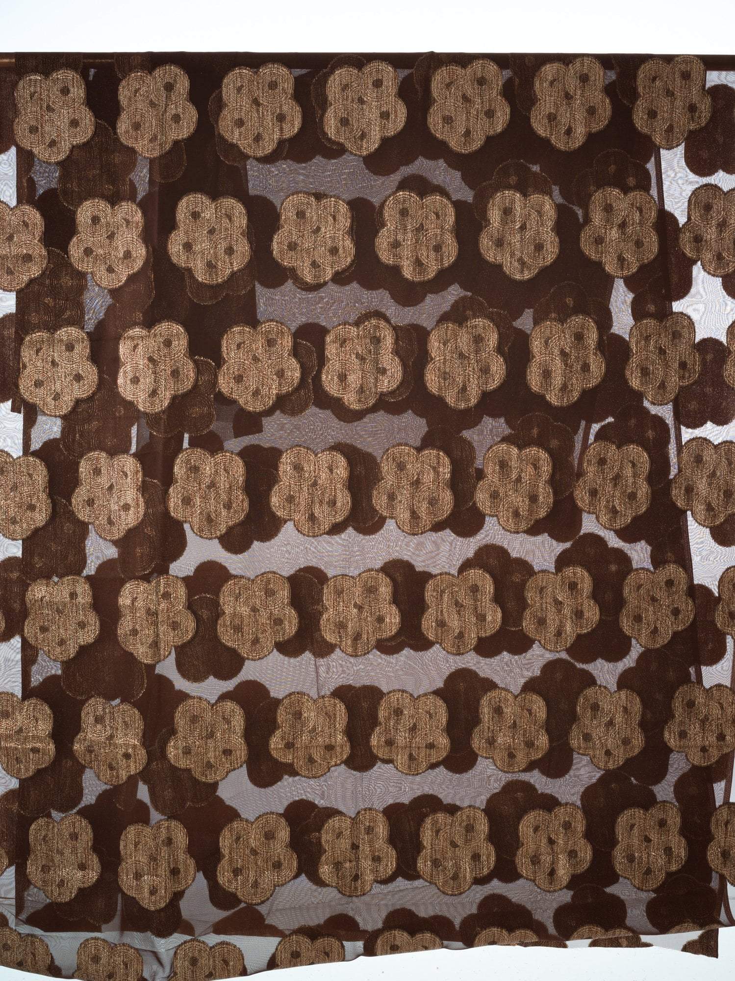 Brown Floral buds fransawi inspired Dirac set Kabayare