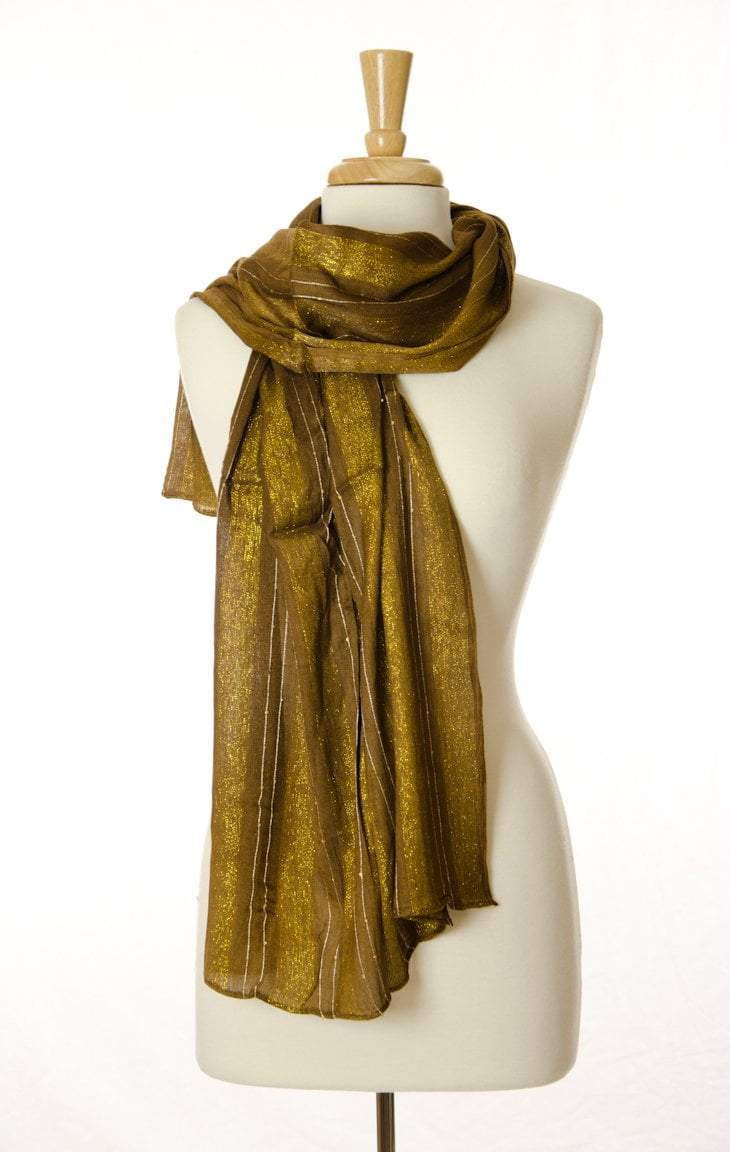 Brown Golden Flare Scarf Kabayare