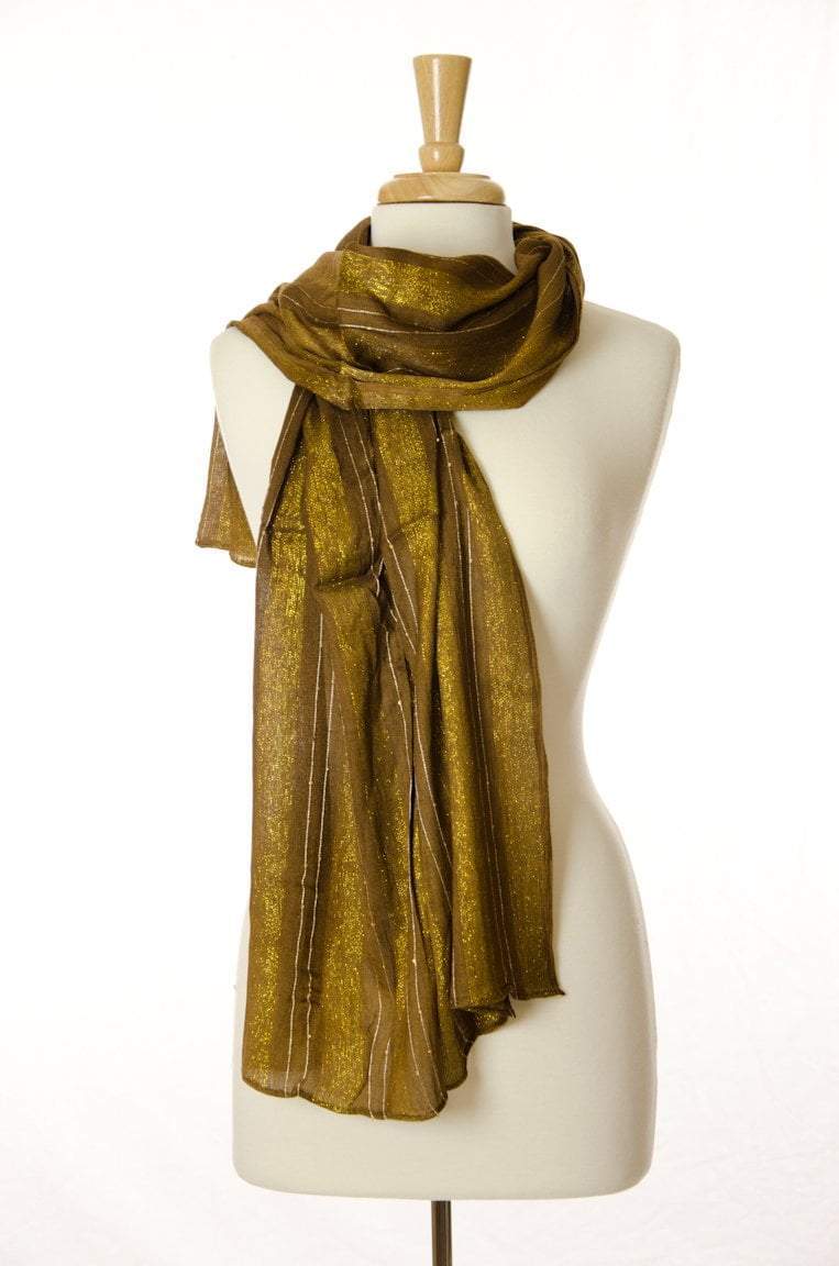Brown Golden Flare Scarf Kabayare