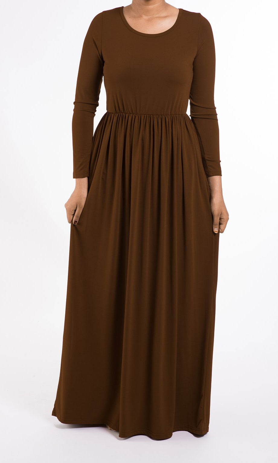 Brown Milk Silk Maxi Dress (SOFT) Kabayare