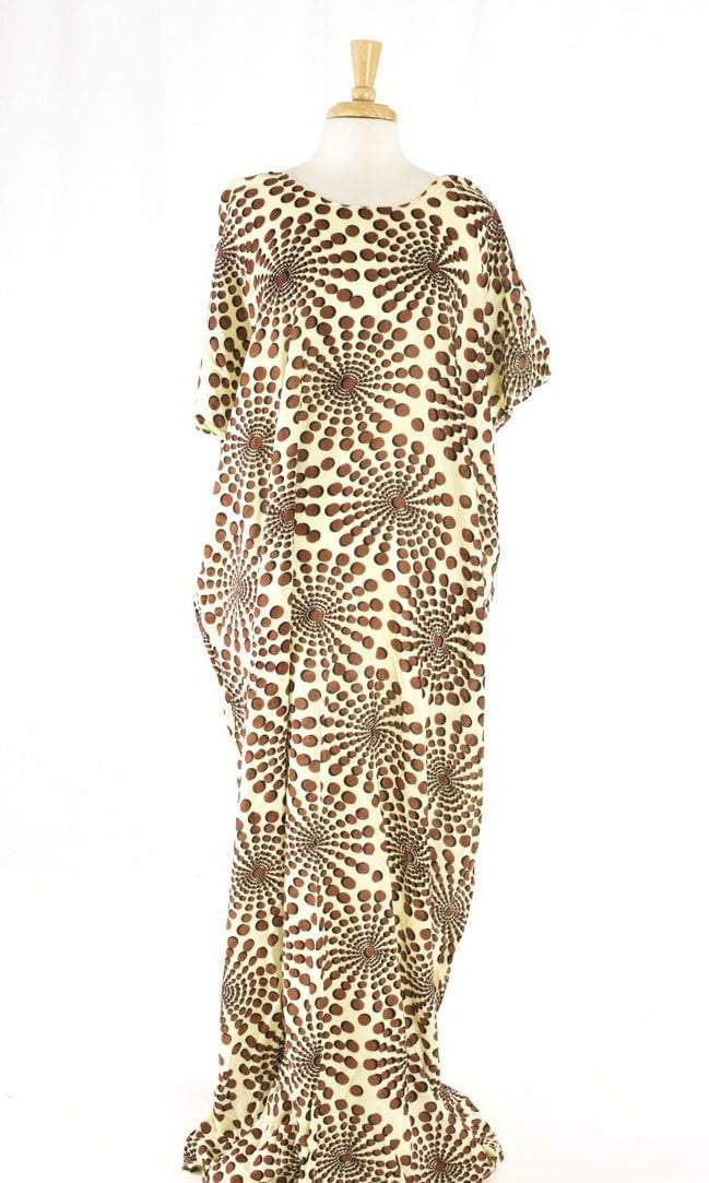 Brown polka bati dress Kabayare