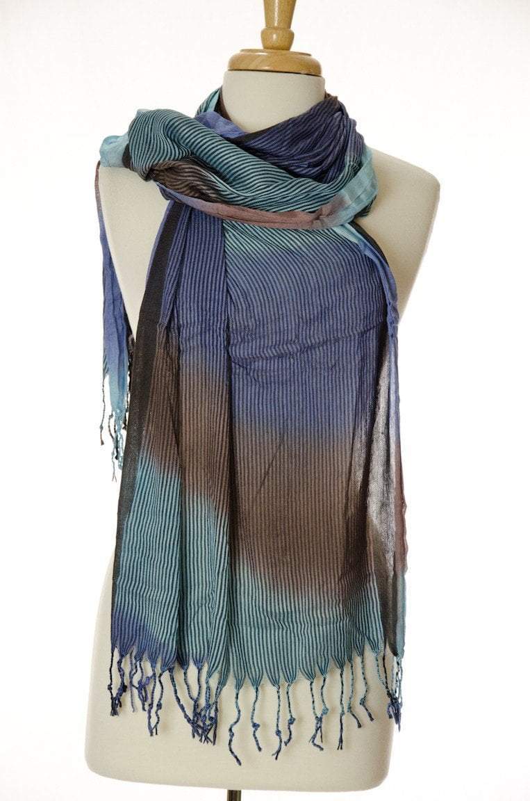 Brown Rambow Stripes Scarf Kabayare