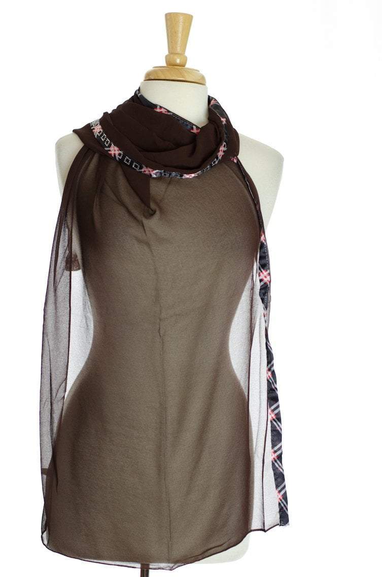 Brown Soft Chiffon Hijab Kabayare