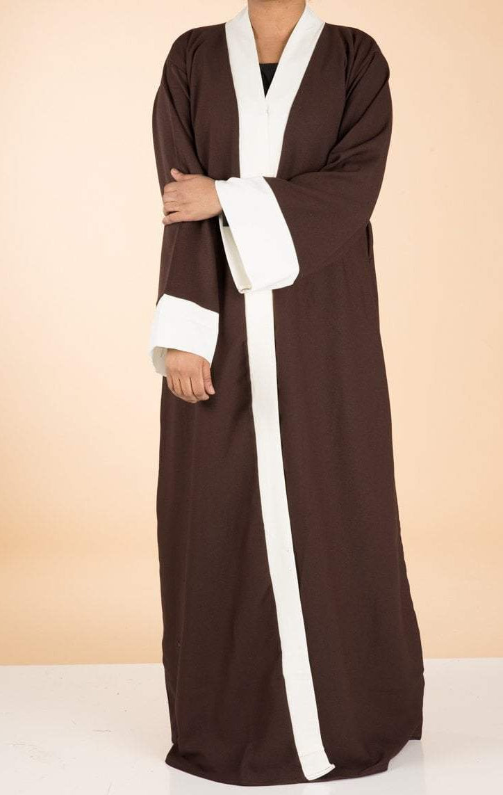 Brown Velvet Kimono Abaya Kabayare