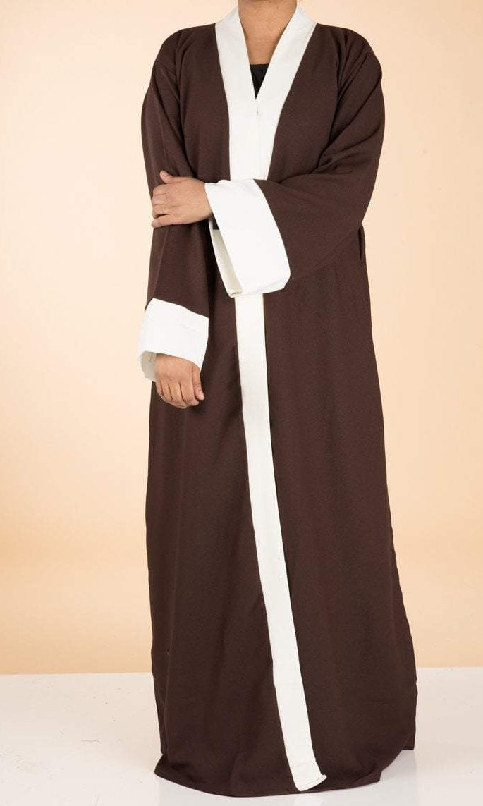 Brown Velvet Kimono Abaya Kabayare