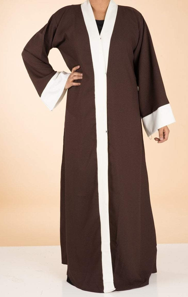 Brown Velvet Kimono Abaya Kabayare