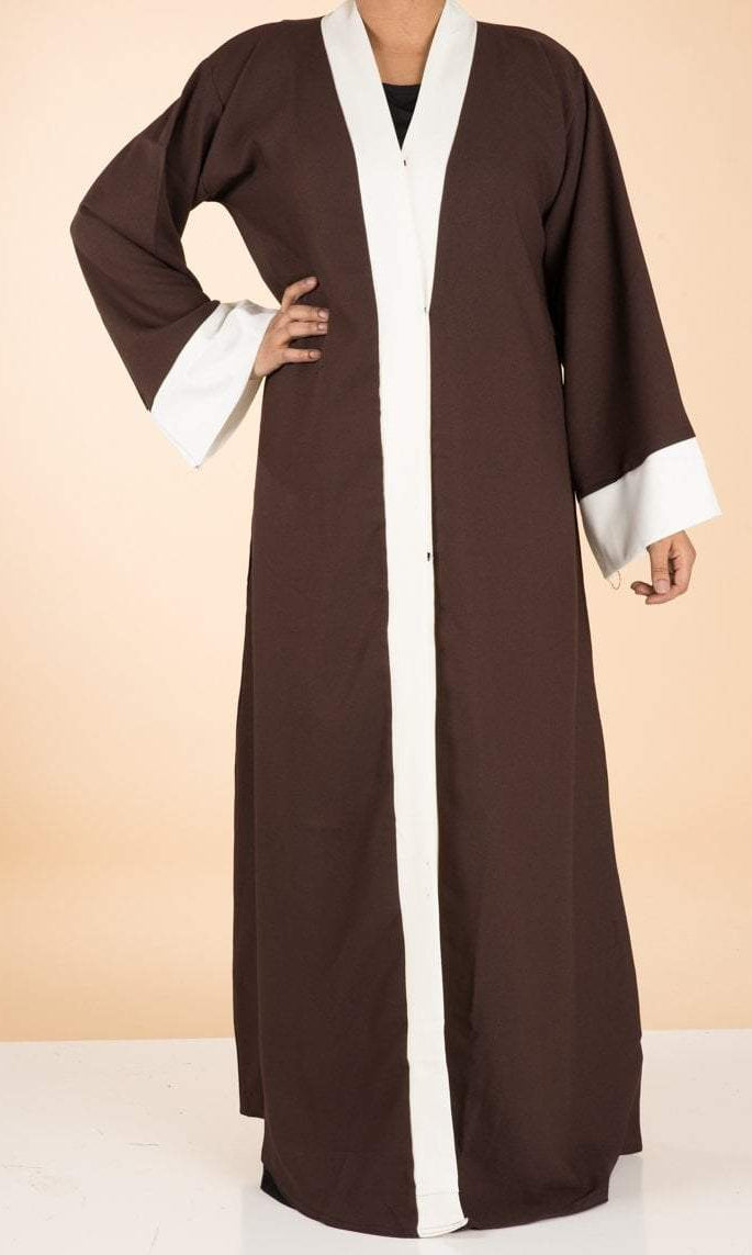 Brown Velvet Kimono Abaya Kabayare