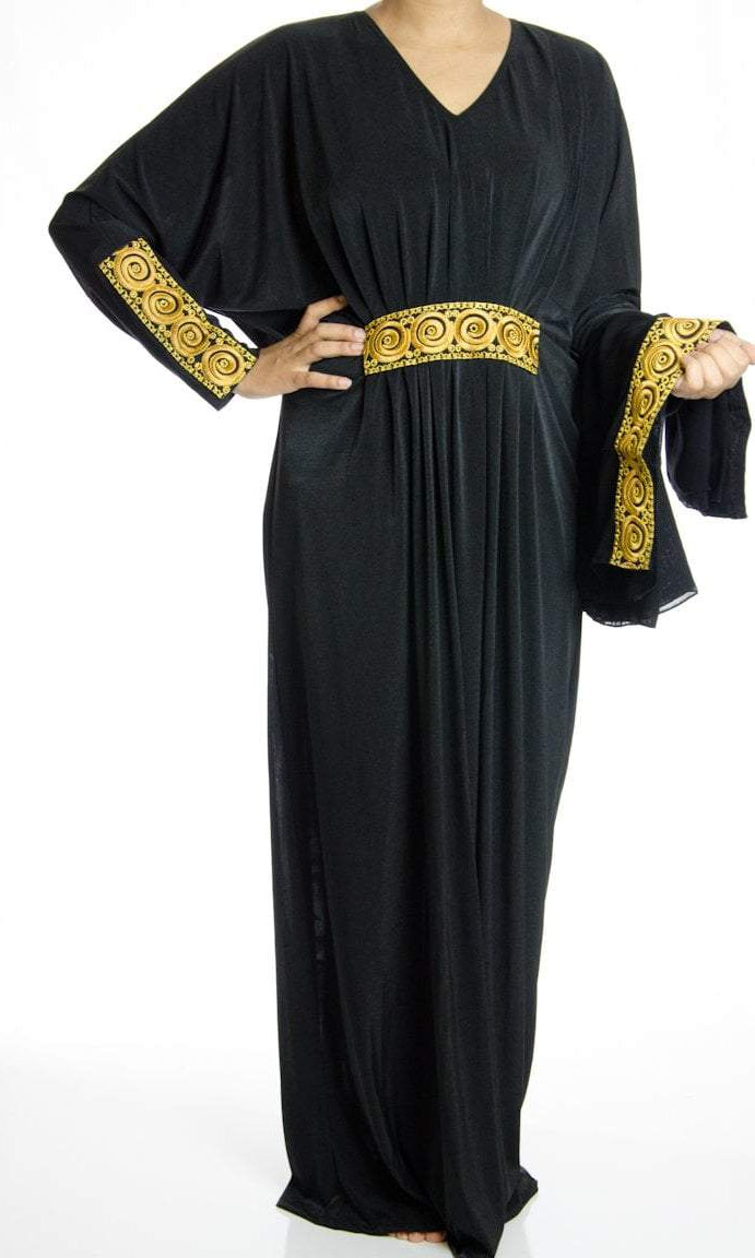 Brownz Butterfly Jersey Abaya Kabayare