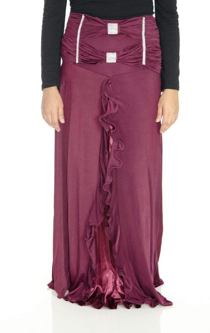 Burgundy Convertible Skirt Kabayare